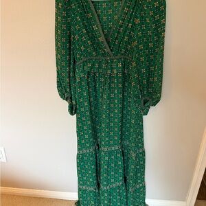 Max Studio Emerald Floral Maxi Dress